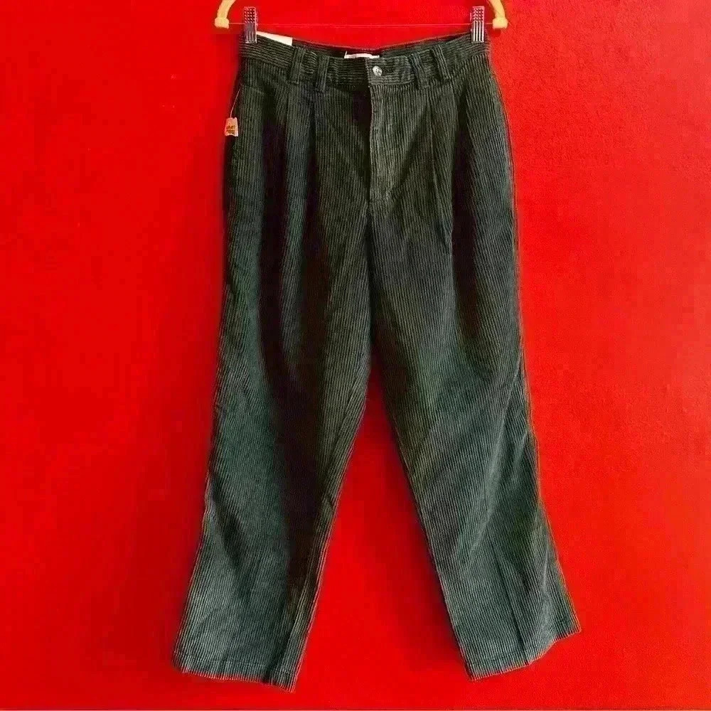 Vintage 90s emerald green corduroy pants